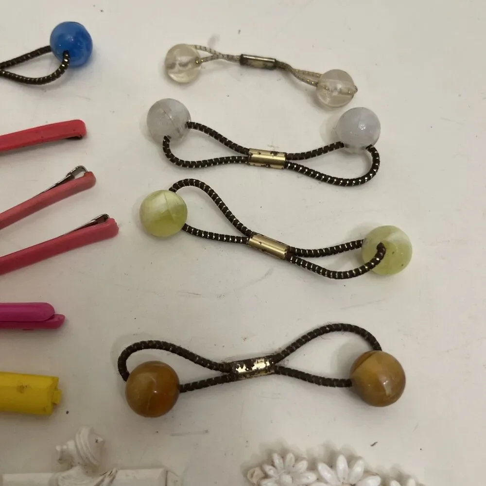 Vtg 1980's Hair Clip GOODY Hair Twin Bead Ponytail Holder 29 Pieces Mixed Lot